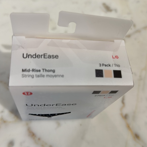 Lululemon UnderEase Mid-Rise Thong Underwear 3 Pack - Picture 8 of 8
